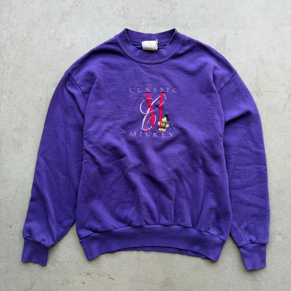 Vintage 90s Mickey Co Sz M Sweatshirt Crewneck Disneyland Disney Classic USA